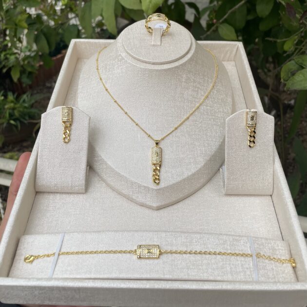 Parure Monaco 4 pièces 💎 Acier Inoxydable