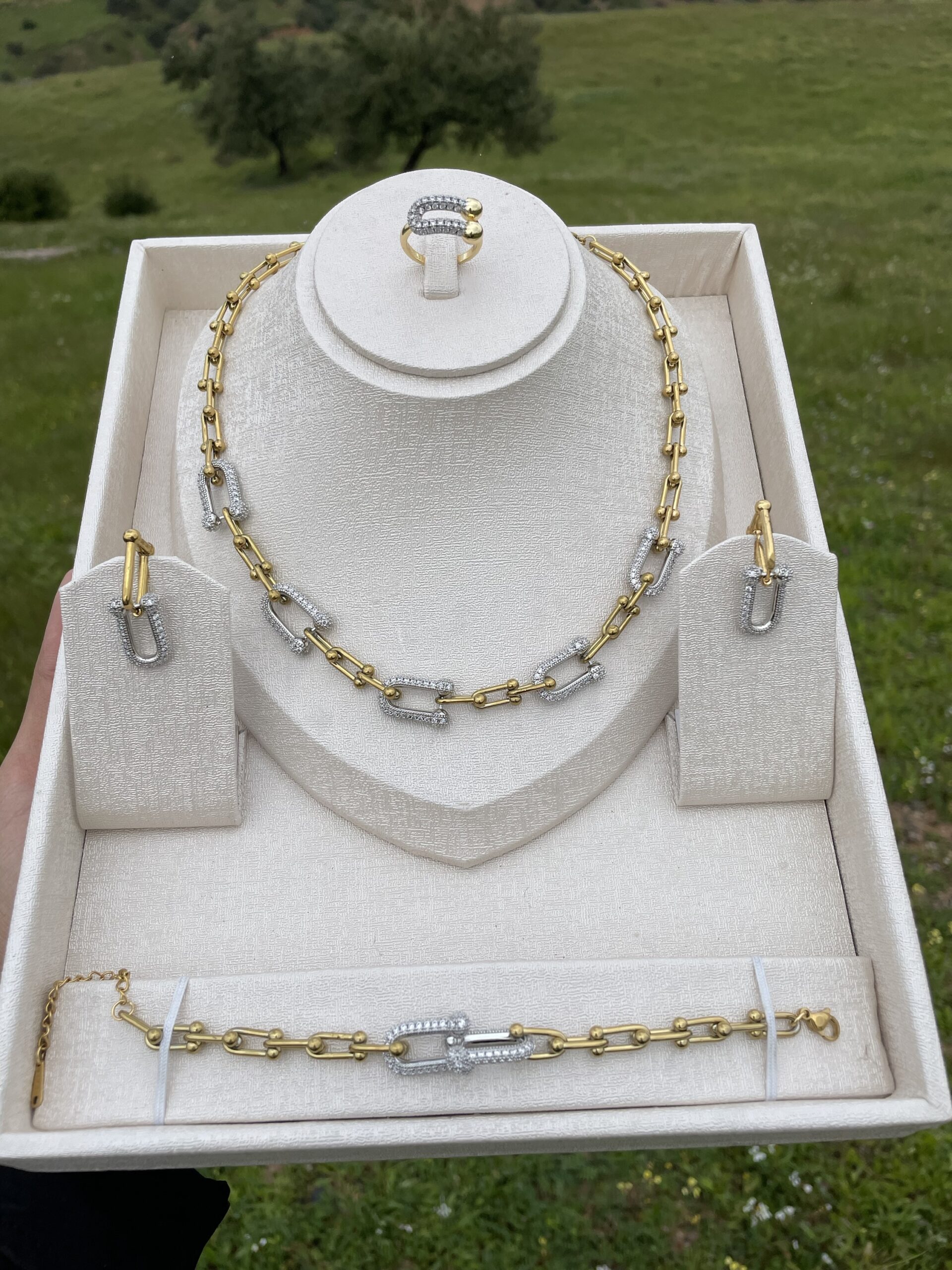 Parure Tiffany 4 pièces en acier inoxydable 💎✨